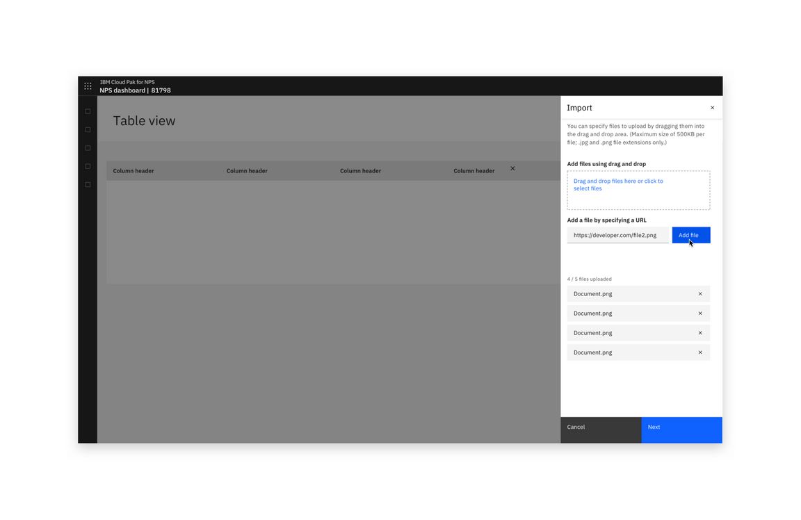 Example of importing with a URL